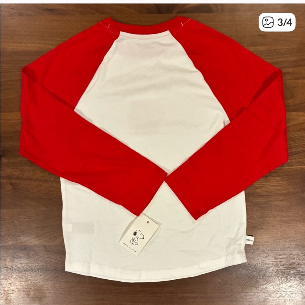 NWT- PEANUTS™ Snoopy Holiday Raglan Tee - Picture 3 of 4